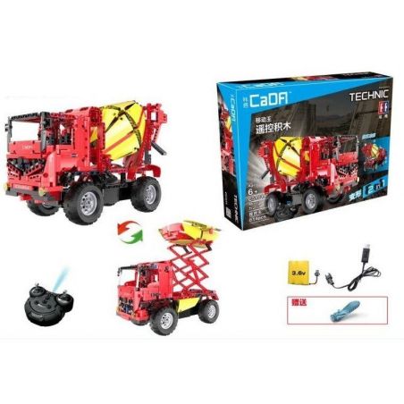 DOUBLEE CADA C51014 51014 non  XE TRỘN BÊ TÔNG bộ đồ chơi xếp lắp ráp ghép mô hình  MIXER TRUCK Kỹ Thuật Công Nghệ Cao Mô Hình Phương Tiện 814 khối
