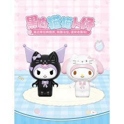 TOP TOY TC3103 Xếp hình lắp ráp ghép mô hình Thời gian rảnh rỗi của Sanrio Meow Meow Meow House BOX Coolomi, Melody
