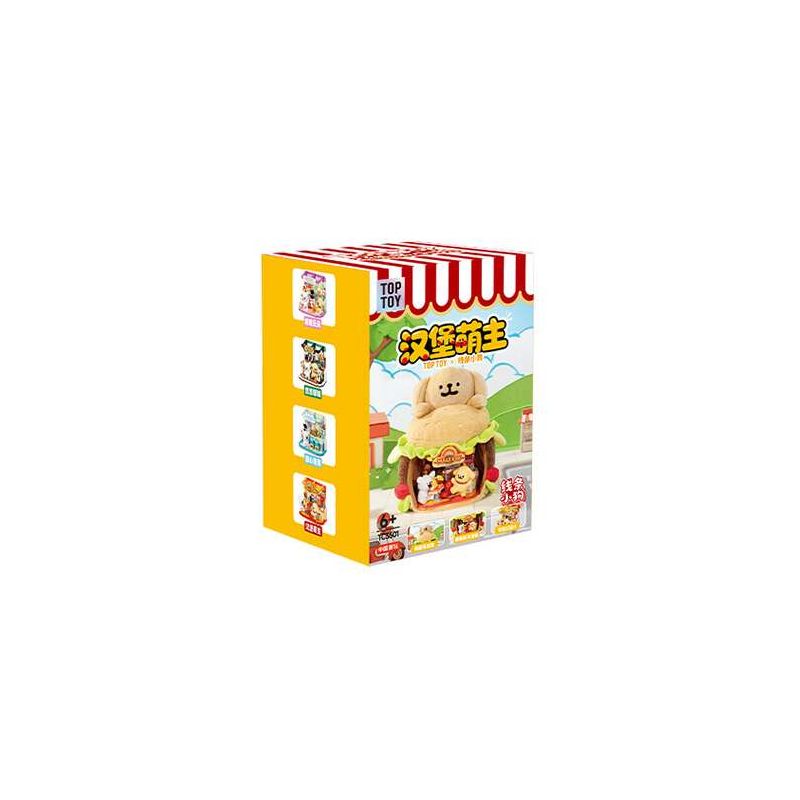 TOP TOY TC3601 Burger Shop Xếp hình lắp ráp ghép mô hình Line Puppy sắp khai trương: nhà hàng thức ăn nhanh burger