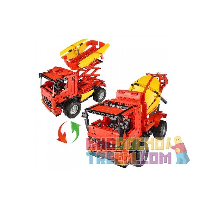 DOUBLEE CADA C51014 51014 non  XE TRỘN BÊ TÔNG bộ đồ chơi xếp lắp ráp ghép mô hình  MIXER TRUCK Kỹ Thuật Công Nghệ Cao Mô Hình Phương Tiện 814 khối