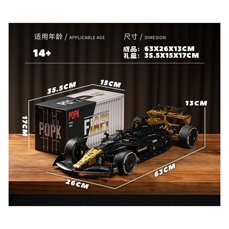 POPK MK6023 Xếp hình lắp ráp ghép mô hình Xe F1 1:8