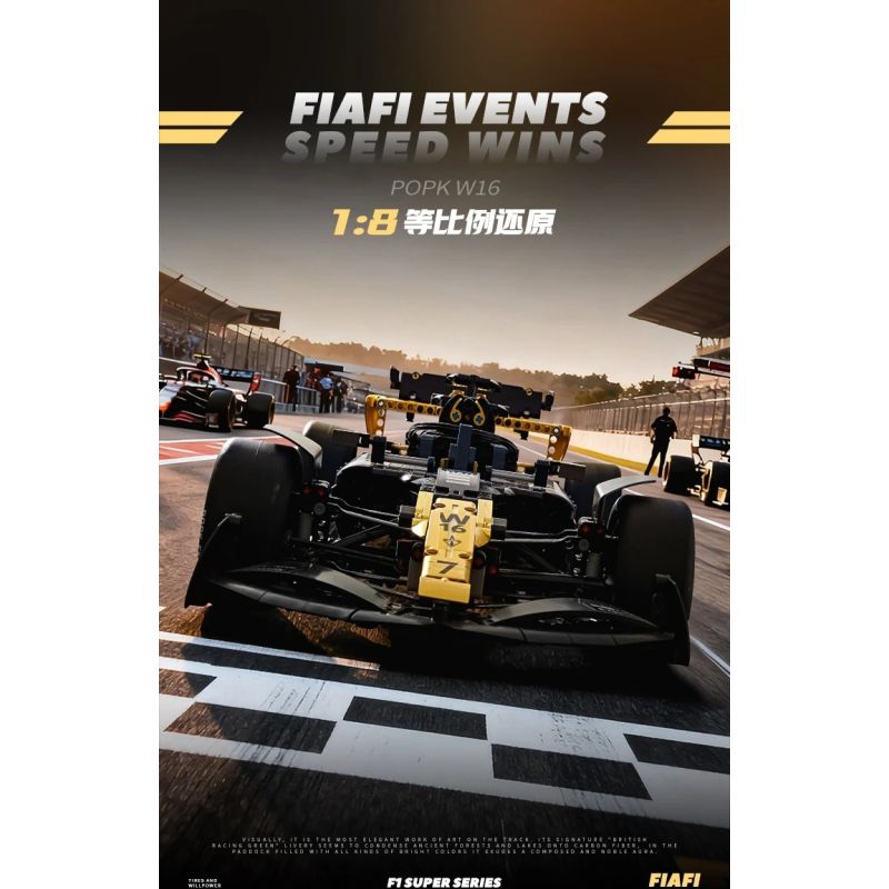 POPK MK6023 Xếp hình lắp ráp ghép mô hình Xe F1 1:8