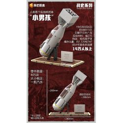 Comang 25999 Xếp hình lắp ráp ghép mô hình Mô hình bom nguyên tử hoàn chỉnh bên trong cậu bé Hiroshima trong Thế chiến thứ hai