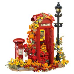 JIESTAR JJ9207 Telephone London Box Xếp hình lắp ráp ghép mô hình bốt điện thoại cổ điển