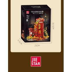 JIESTAR JJ9207 Telephone London Box Xếp hình lắp ráp ghép mô hình bốt điện thoại cổ điển