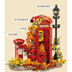 JIESTAR JJ9207 Telephone London Box Xếp hình lắp ráp ghép mô hình bốt điện thoại cổ điển