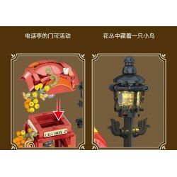 JIESTAR JJ9207 Telephone London Box Xếp hình lắp ráp ghép mô hình bốt điện thoại cổ điển