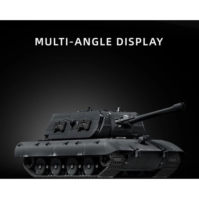 12GO 97020 E-100 Heavy Tank Xếp hình lắp ráp ghép mô hình Xe tăng hạng nặng E-100 phiên bản tháp pháo Maus 1:28