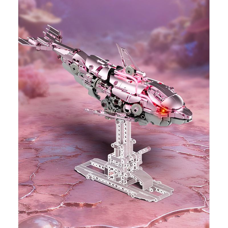 Beautiful and 13098 Beautiful and 13099 Xếp hình lắp ráp ghép mô hình Cá heo cơ khí