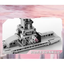 Beautiful and 13098 Beautiful and 13099 Xếp hình lắp ráp ghép mô hình Cá heo cơ khí