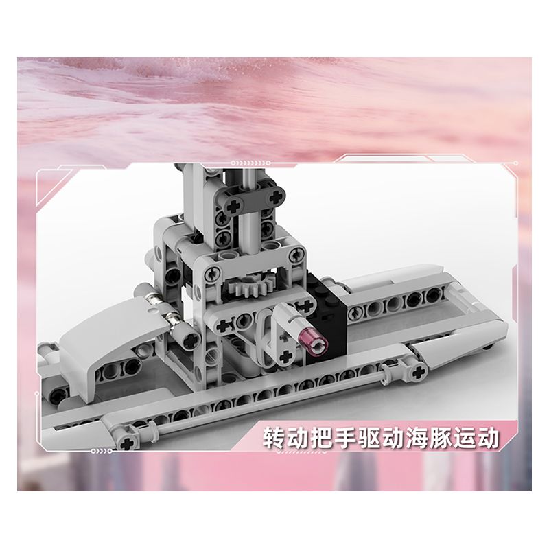 Beautiful and 13098 Beautiful and 13099 Xếp hình lắp ráp ghép mô hình Cá heo cơ khí