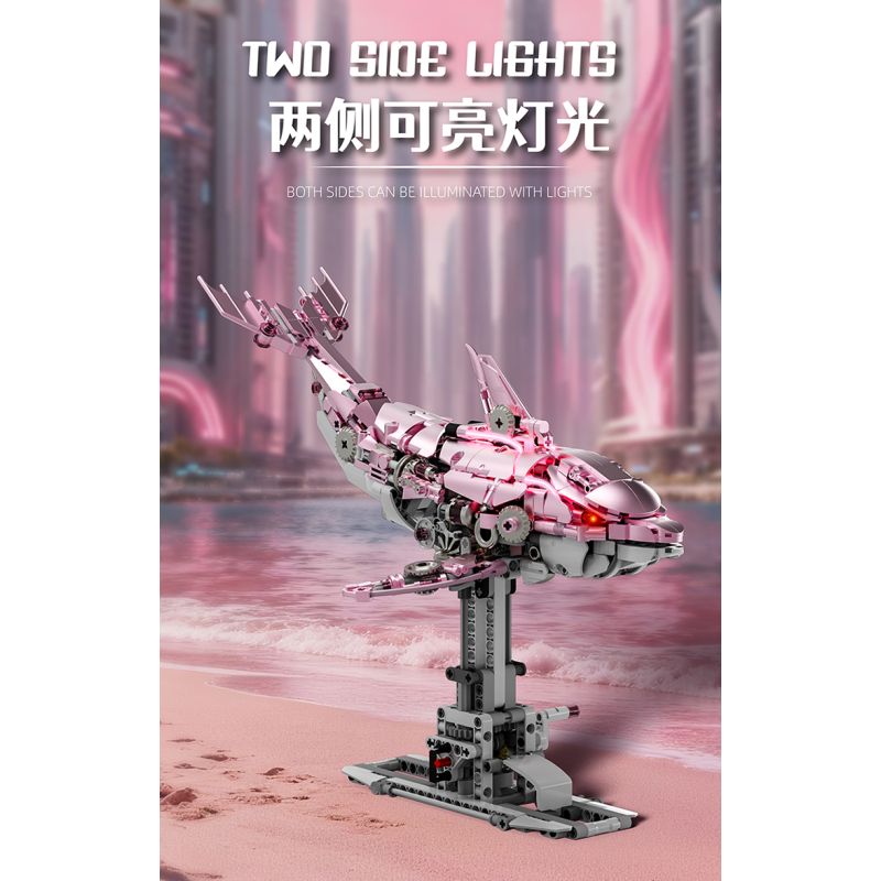 Beautiful and 13098 Beautiful and 13099 Xếp hình lắp ráp ghép mô hình Cá heo cơ khí