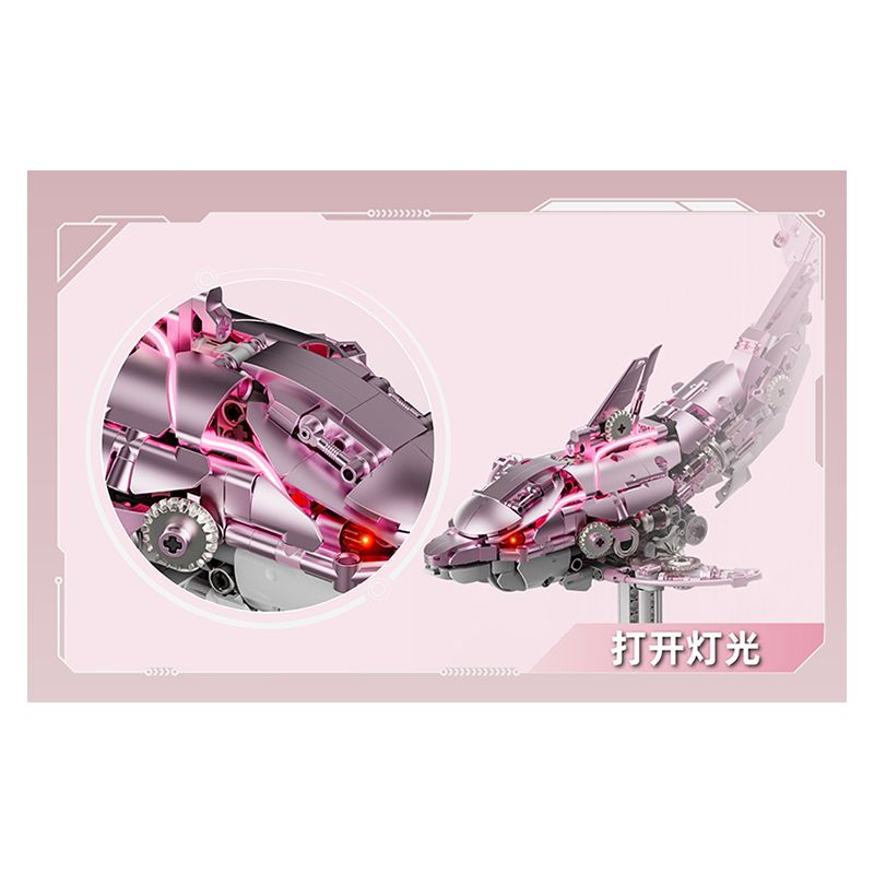 Beautiful and 13098 Beautiful and 13099 Xếp hình lắp ráp ghép mô hình Cá heo cơ khí