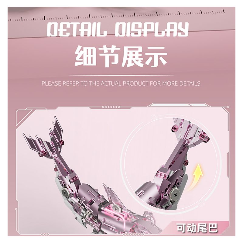 Beautiful and 13098 Beautiful and 13099 Xếp hình lắp ráp ghép mô hình Cá heo cơ khí