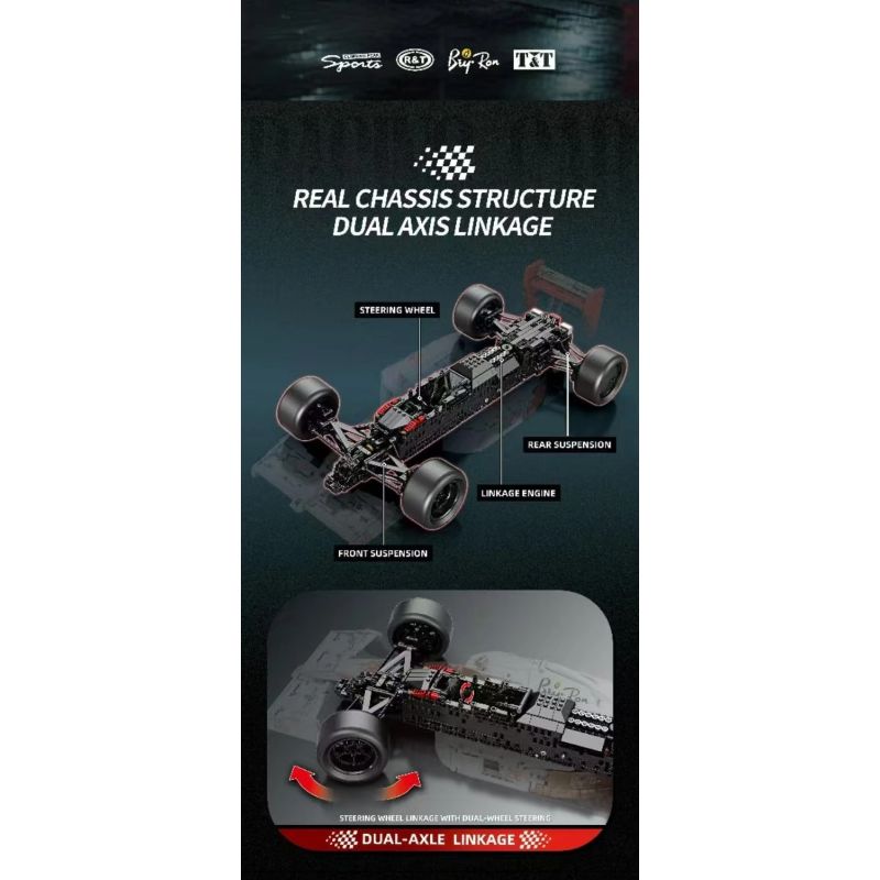 Reobrix 11039 Xếp hình lắp ráp ghép mô hình Đua xe công thức MP4 1:8