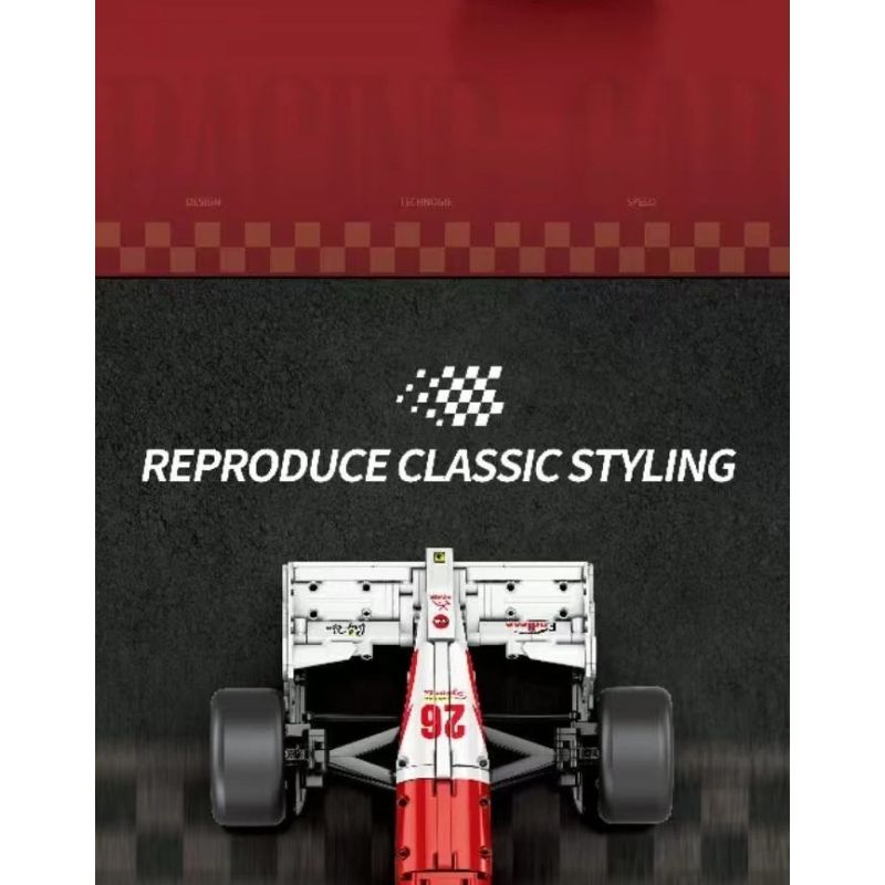 Reobrix 11039 Xếp hình lắp ráp ghép mô hình Đua xe công thức MP4 1:8