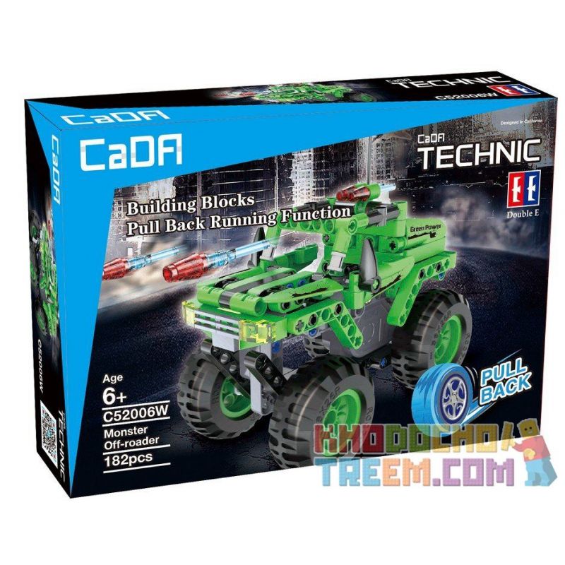 DOUBLEE CADA C52006 52006 non  XE OFF-ROAD bộ đồ chơi xếp lắp ráp ghép mô hình  MONSTER OFF-ROADER Kỹ Thuật Công Nghệ Cao Mô Hình Phương Tiện 182 khối