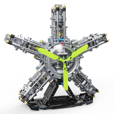GOQI YC489 S-Cylinder Radial Engine Xếp hình lắp ráp ghép mô hình Bầu trời đầy sao: Động cơ sao hành tinh