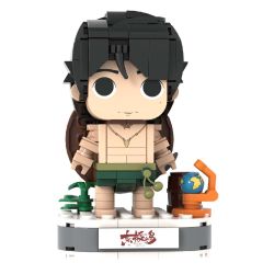 Yingji brick house A001 Xếp hình lắp ráp ghép mô hình Cậu bé đầu gạch đảo Dongji