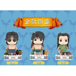 Yingji brick house A001 Xếp hình lắp ráp ghép mô hình Cậu bé đầu gạch đảo Dongji