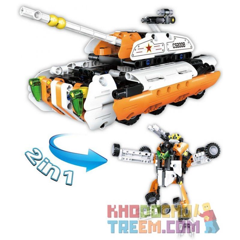 DOUBLEE CADA C52008 52008 non Lego XE TĂNG BÁNH HƠI BIẾN HÌNH bộ đồ chơi xếp lắp ráp ghép mô hình Technic WHEELED TANK Kỹ Thuật Công Nghệ Cao Mô Hình Phương Tiện 294 khối