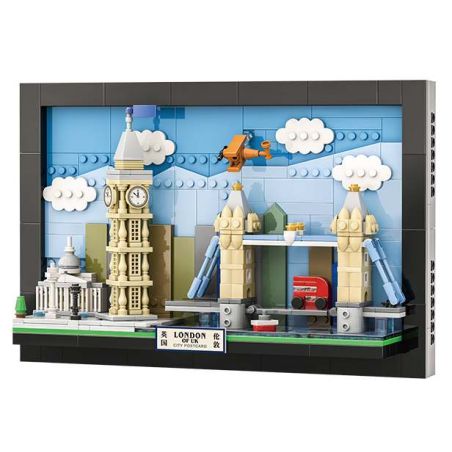 WANGE LIGAO Dr.Luck 4926 City Postcard Xếp hình lắp ráp ghép mô hình Bưu thiếp thành phố: Luân Đôn