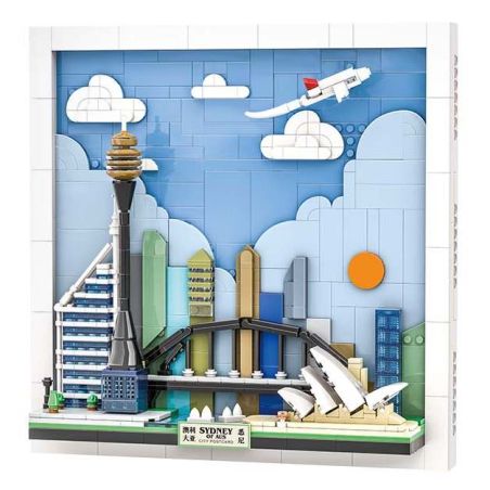 WANGE LIGAO Dr.Luck 4927 City Postcard Xếp hình lắp ráp ghép mô hình Bưu thiếp thành phố: Sydney