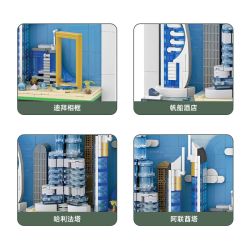 WANGE LIGAO Dr.Luck 4929 City Postcard Xếp hình lắp ráp ghép mô hình Bưu thiếp thành phố: Dubai