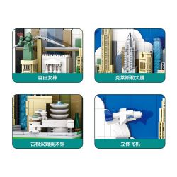 WANGE LIGAO Dr.Luck 5921 City Postcard Xếp hình lắp ráp ghép mô hình Bưu thiếp thành phố: New York