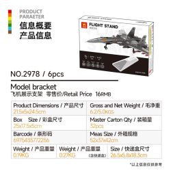 WANGE LIGAO Dr.Luck 2978 Model Bracket Xếp hình lắp ráp ghép mô hình quầy trưng bày máy bay