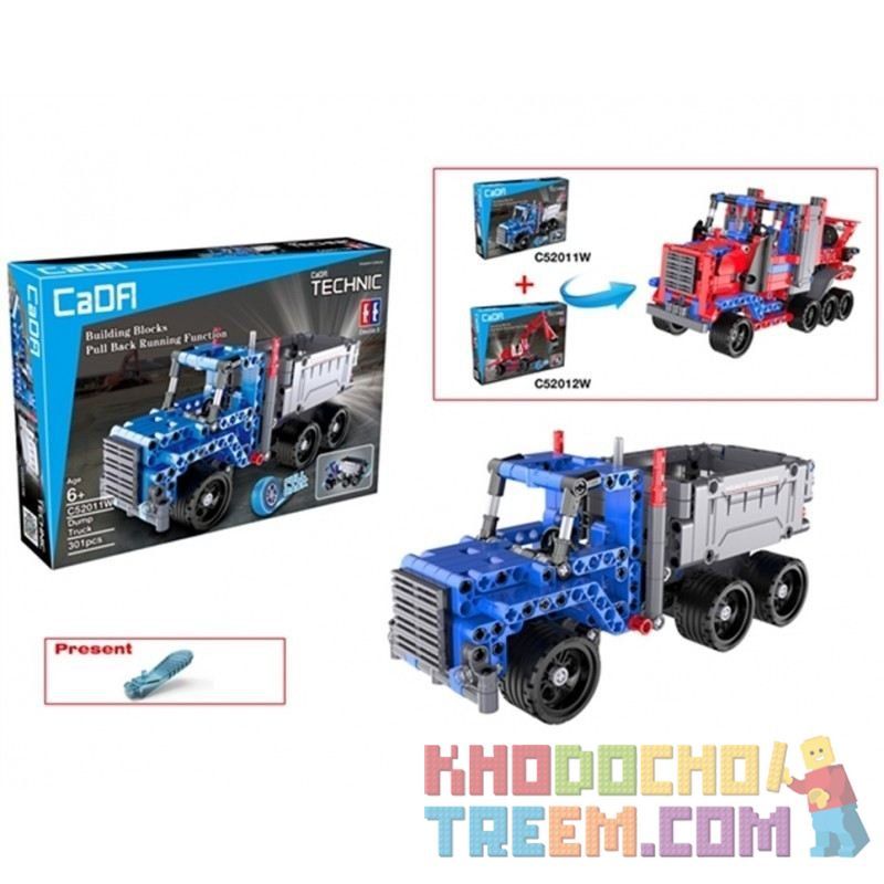 DOUBLEE CADA C52011 52011 non  XE TẢI CHỞ PHẾ LIỆU bộ đồ chơi xếp lắp ráp ghép mô hình  DUMP TUCK Kỹ Thuật Công Nghệ Cao Mô Hình Phương Tiện 301 khối