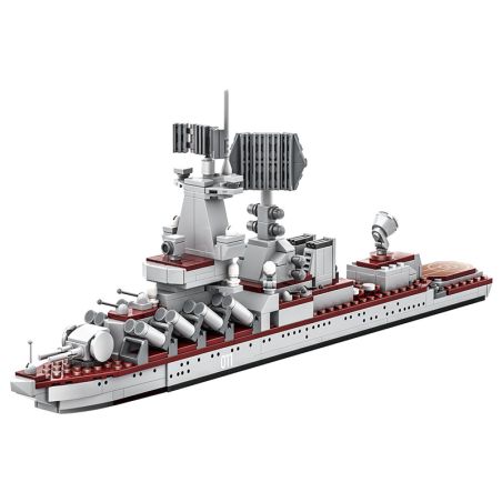 WANGE LIGAO Dr.Luck 3524 Varyag Aircraft Carrier Xếp hình lắp ráp ghép mô hình Tuần dương hạm Varyag
