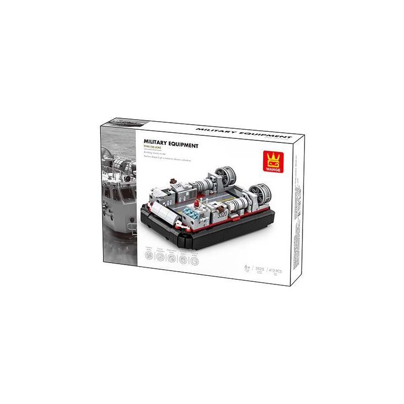 WANGE LIGAO Dr.Luck 3525 Type 726 LCAC Xếp hình lắp ráp ghép mô hình tàu đổ bộ đệm khí