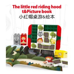 DUBIE 416 The Little Red Riding Hood Xếp hình lắp ráp ghép mô hình Trò chơi board game Cô bé quàng khăn đỏ và sách ảnh