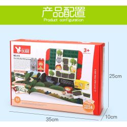 DUBIE 416 The Little Red Riding Hood Xếp hình lắp ráp ghép mô hình Trò chơi board game Cô bé quàng khăn đỏ và sách ảnh