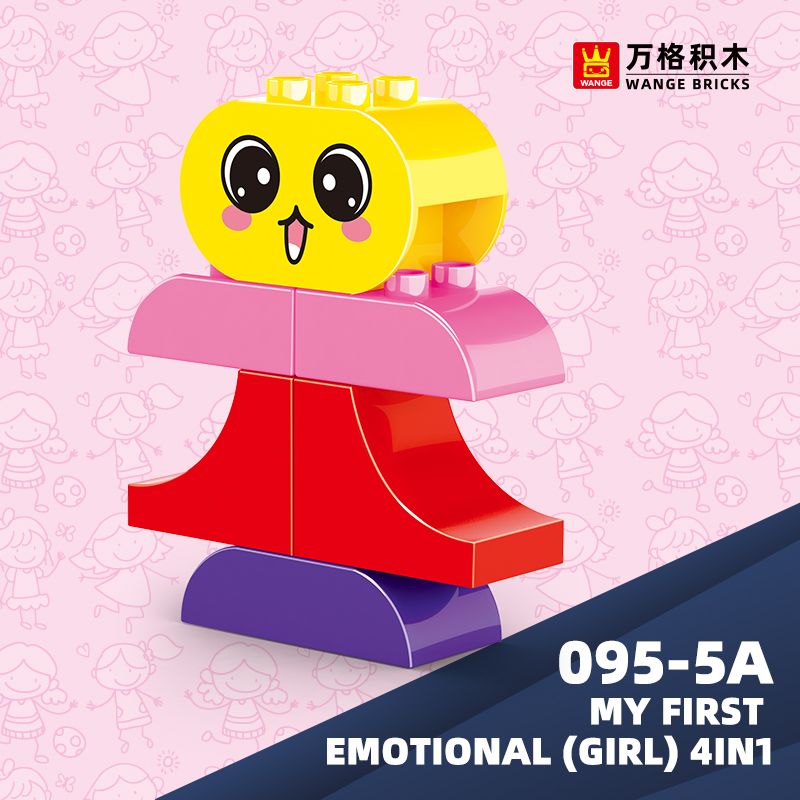 WANGE LIGAO Dr.Luck 096-5A My First Emotional Girl 4in1 Xếp hình lắp ráp ghép mô hình Cảm xúc nhỏ đầu tiên của tôi: Cô gái (4 trong 1)