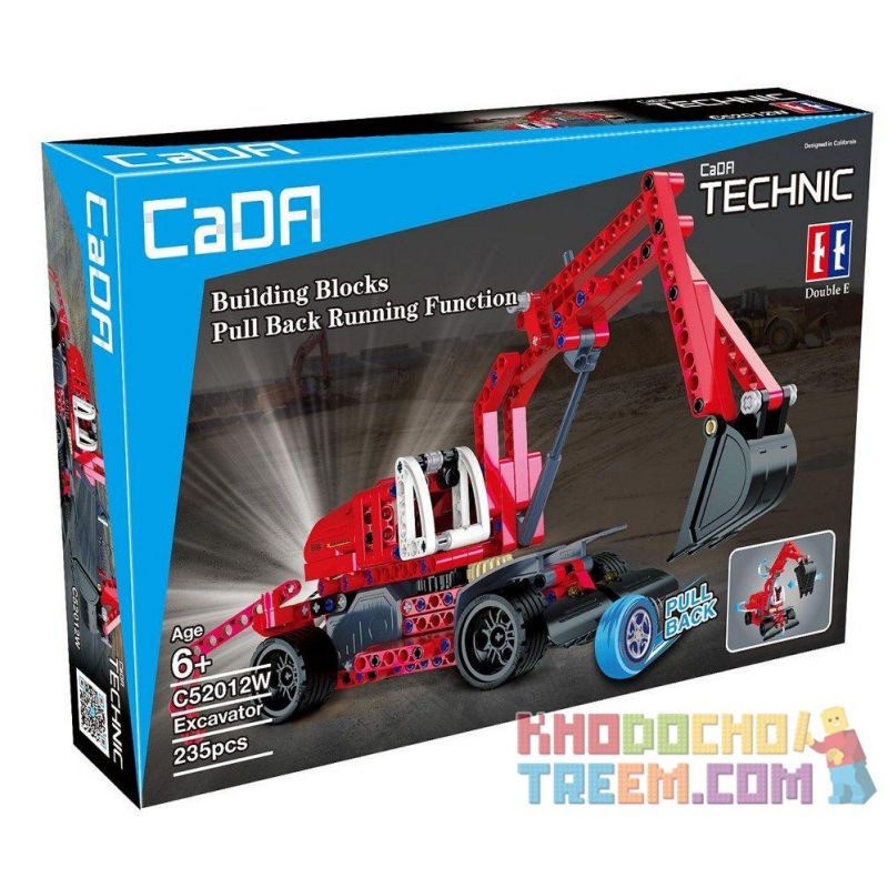 DOUBLEE CADA C52012 52012 non  MÁY XÚC bộ đồ chơi xếp lắp ráp ghép mô hình  EXCAVATOR Kỹ Thuật Công Nghệ Cao Mô Hình Phương Tiện 235 khối