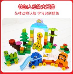 DUBIE 640 Xếp hình lắp ráp ghép mô hình Diễu hành động vật