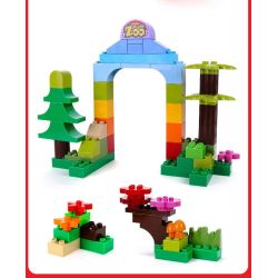 DUBIE 640 Xếp hình lắp ráp ghép mô hình Diễu hành động vật