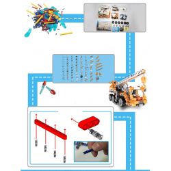 DOUBLEE CADA C52013 52013 non  XE CẨU bộ đồ chơi xếp lắp ráp ghép mô hình  MOBILE CRANE Kỹ Thuật Công Nghệ Cao Mô Hình Phương Tiện 272 khối