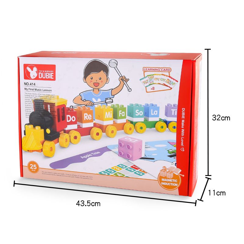 DUBIE 414 Xếp hình lắp ráp ghép mô hình bài học âm nhạc đầu tiên của tôi
