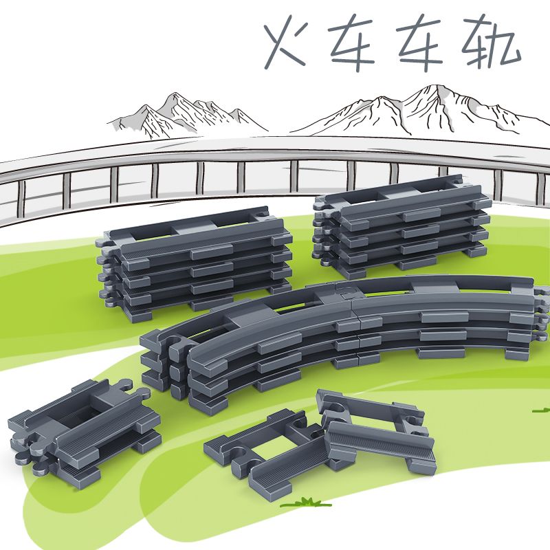 DUBIE 430 Xếp hình lắp ráp ghép mô hình đường ray xe lửa