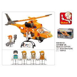 Sluban M38-B0102 Xếp hình lắp ráp ghép mô hình Đội cứu hộ khẩn cấp SRS-Máy bay cứu hộ trên không