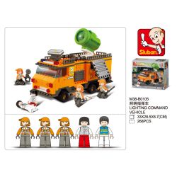 Sluban M38-B0105 Xếp hình lắp ráp ghép mô hình Xe chỉ huy chiếu sáng của đội cứu hộ khẩn cấp SRS