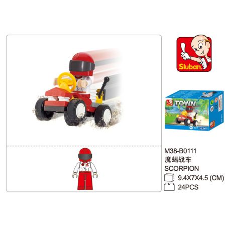Sluban M38-B0111 Xếp hình lắp ráp ghép mô hình Crazy Racing-Scorpion Chariot