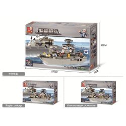 Sluban M38-B0122 Xếp hình lắp ráp ghép mô hình khinh hạm