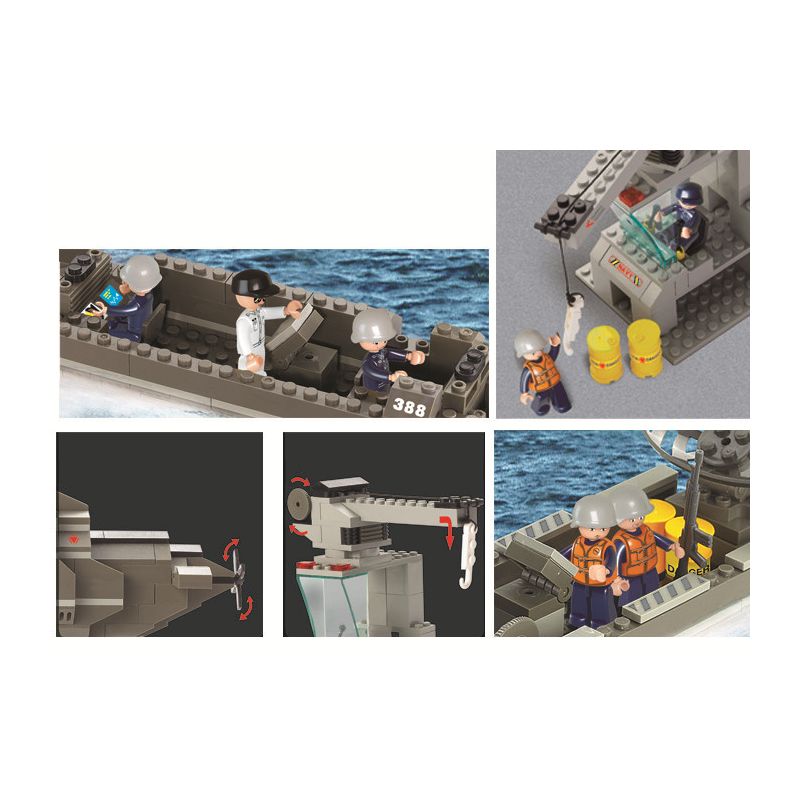 Sluban M38-B0123 Xếp hình lắp ráp ghép mô hình tàu ngầm hạt nhân