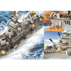 Sluban M38-B0126 Xếp hình lắp ráp ghép mô hình Hạm đội Hải quân - Tàu tuần dương