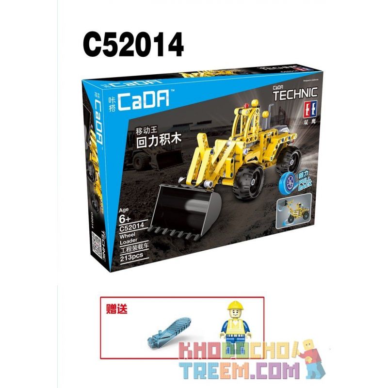 DOUBLEE CADA C52014 52014 non  XE ỦI BÁNH HƠI bộ đồ chơi xếp lắp ráp ghép mô hình  WHEEL LOADER Kỹ Thuật Công Nghệ Cao Mô Hình Phương Tiện 213 khối DOUBLEE CADA C52014 52014 non  XE ỦI BÁNH HƠI bộ đồ chơi xếp lắp ráp ghép mô hình  WHEEL LOADER Kỹ Thuật Công Nghệ Cao Mô Hình Phương Tiện 213 khối