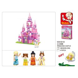 Sluban M38-B0152 Xếp hình lắp ráp ghép mô hình Lâu đài công chúa trong mơ màu hồng